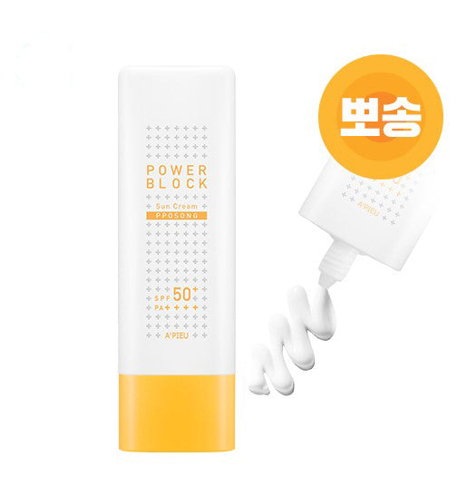 APIEU Power Block Sun Cream (Poosong) SPF50+/PA++++ Skin care Beauty