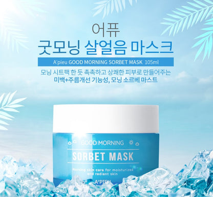 APIEU Good Morning Sorbet Mask 105ml Skin care Cosmetics Beauty