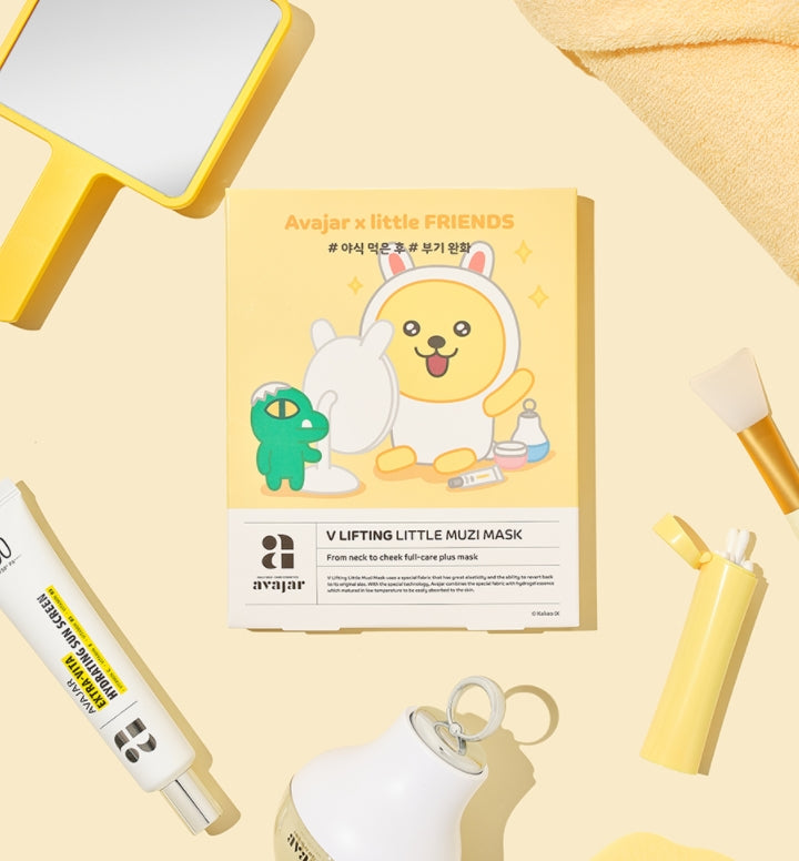 Avajar V Lifting Little Kakao Friends Mask Muji Double Chin Care Vline