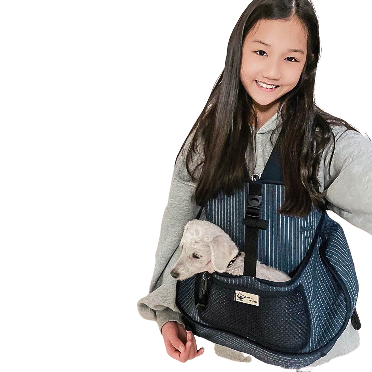 BAEKHYOJUNG Dog Carrier Backpacks Front Navyblue Slingbags Small Pets
