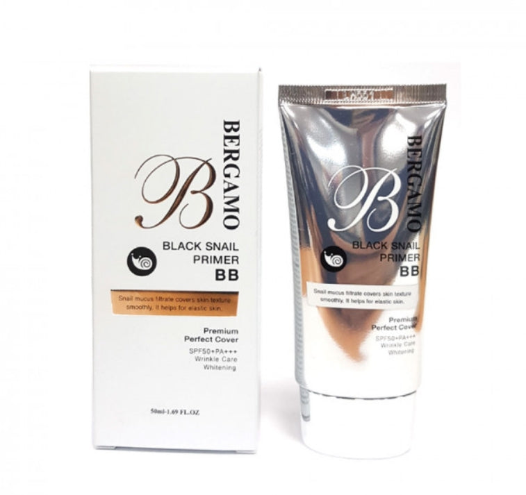 BERGAMO Black Snail Primer BB Cream 50ml Womens Beauty Cosmetics