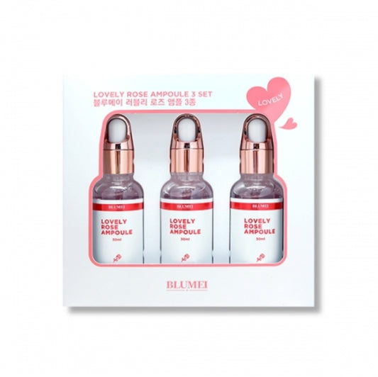 BLUMEI LOVELY ROSE AMPOULE 3SET Face Women Skincare Cosmetics Facial