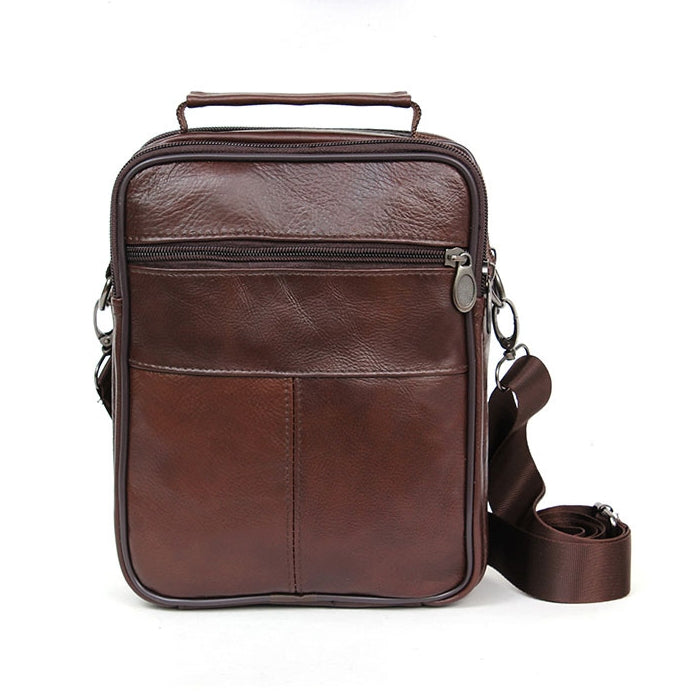Brown Authentic Cowhide Leather Crossbody Bags Korean Fashion