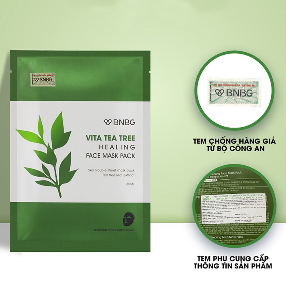 BNBG Banobagi Vita Tea Tree Healing Face Mask Pack Skin Care Pore Tightening