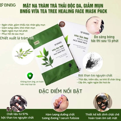 BNBG Banobagi Vita Tea Tree Healing Face Mask Pack Skin Care Pore Tightening
