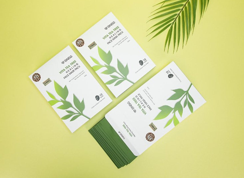BNBG Banobagi Vita Tea Tree Healing Face Mask Pack Skin Care Pore Tightening