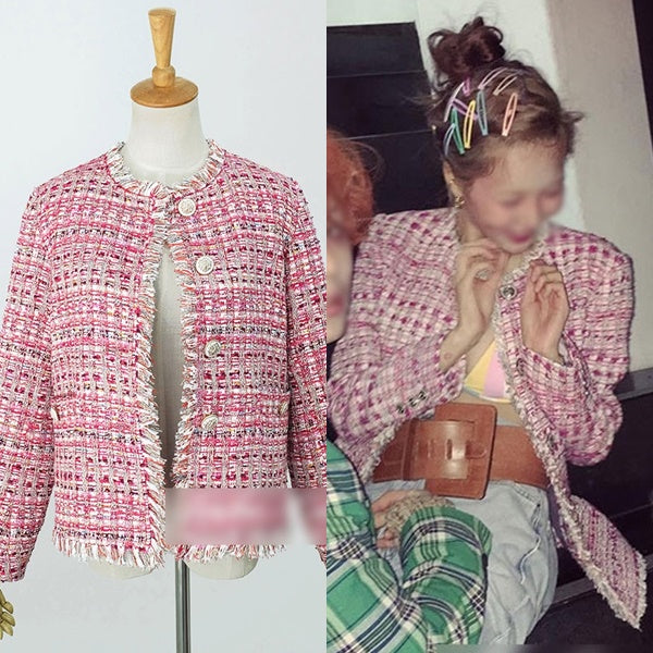 pink chanel like jacket