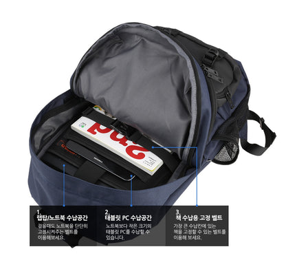 Navyblue Large Laptop Sleeve Backpacks School Travel Bookbags Mens