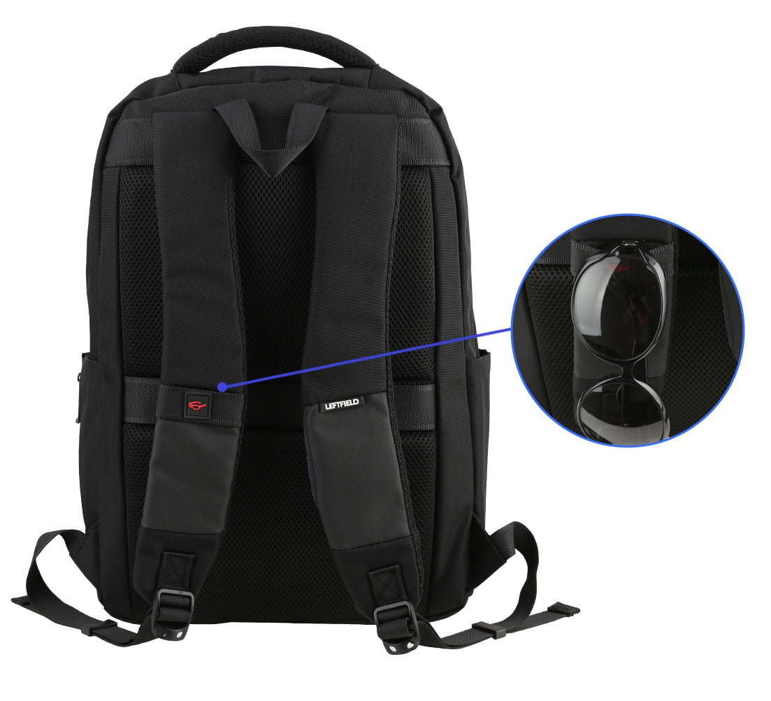 Black Canvas Laptop Backpacks Trolly Band Luggage Strap School Travel