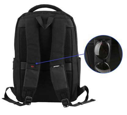 Black Canvas Laptop Backpacks Trolly Band Luggage Strap School Travel