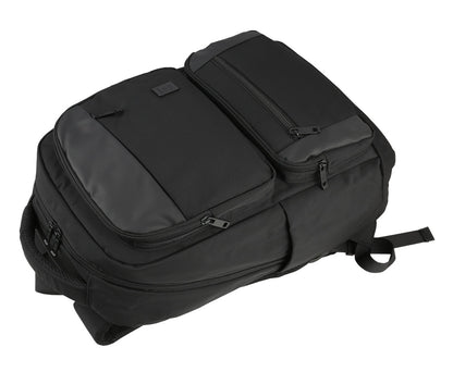 Black Canvas Laptop Backpacks Trolly Band Luggage Strap School Travel