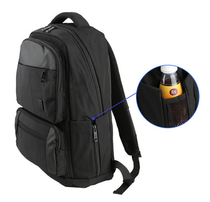 Black Canvas Laptop Backpacks Trolly Band Luggage Strap School Travel