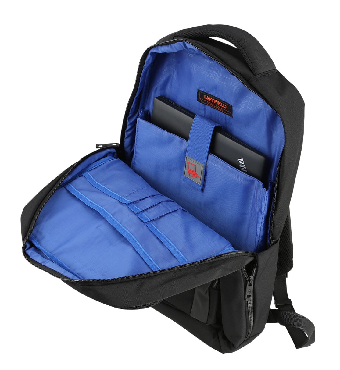 Black Canvas Laptop Backpacks Trolly Band Luggage Strap School Travel