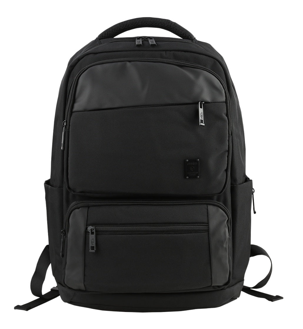 Black Canvas Laptop Backpacks Trolly Band Luggage Strap School Travel