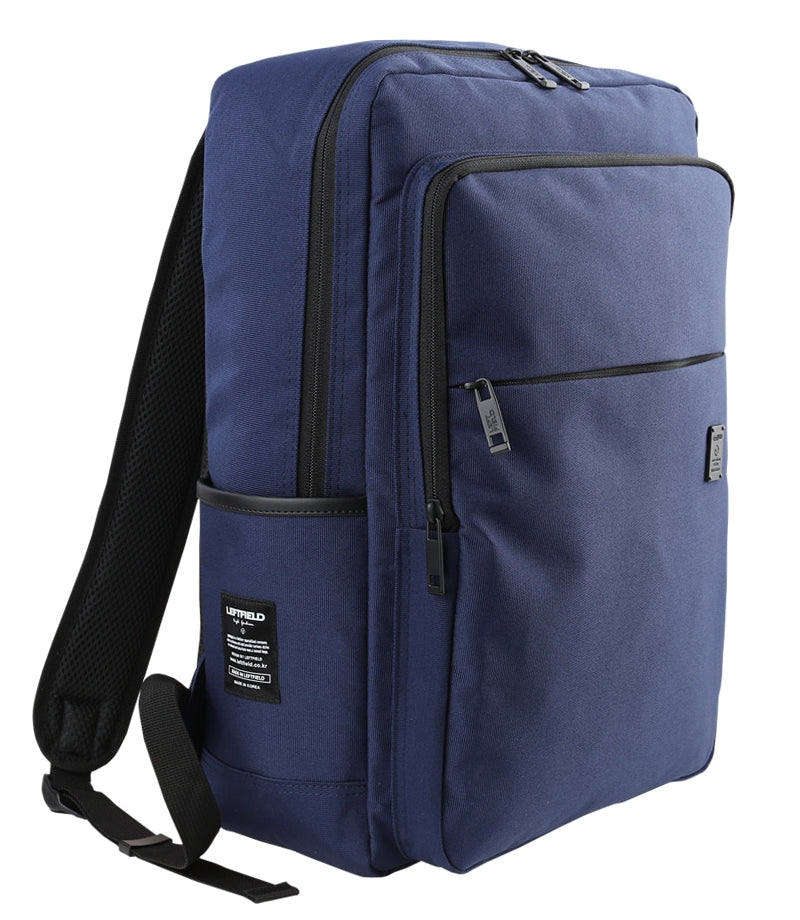 Navy Blue Casual Square School Cotton Backpacks Korean Mens Womens