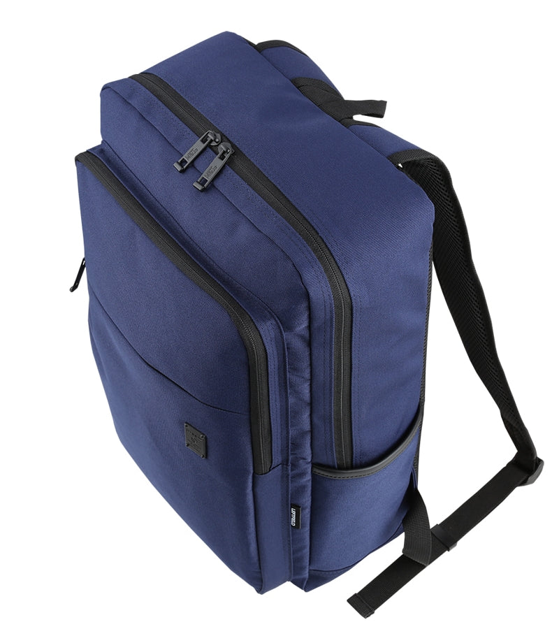 Navy Blue Casual Square School Cotton Backpacks Korean Mens Womens