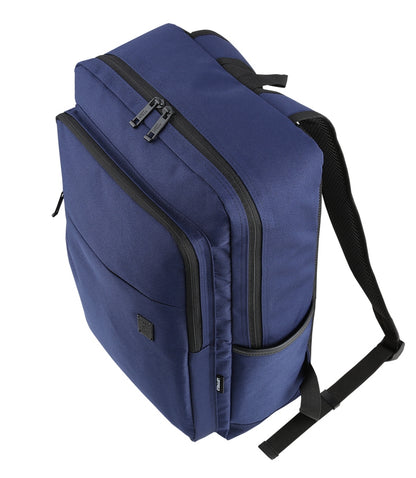 Navy Blue Casual Square School Cotton Backpacks Korean Mens Womens