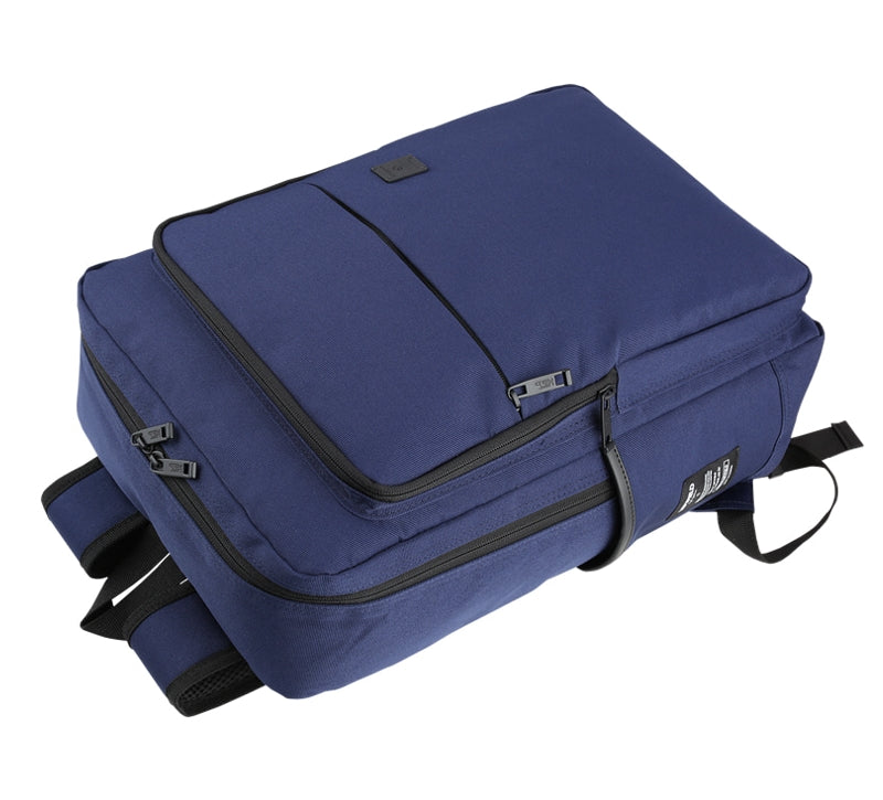 Navy Blue Casual Square School Cotton Backpacks Korean Mens Womens