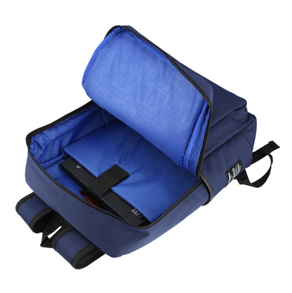 Navy Blue Casual Square School Cotton Backpacks Korean Mens Womens