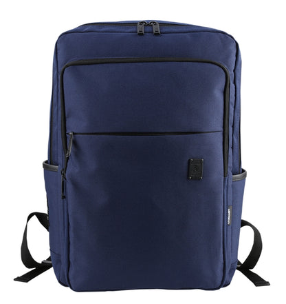 Navy Blue Casual Square School Cotton Backpacks Korean Mens Womens