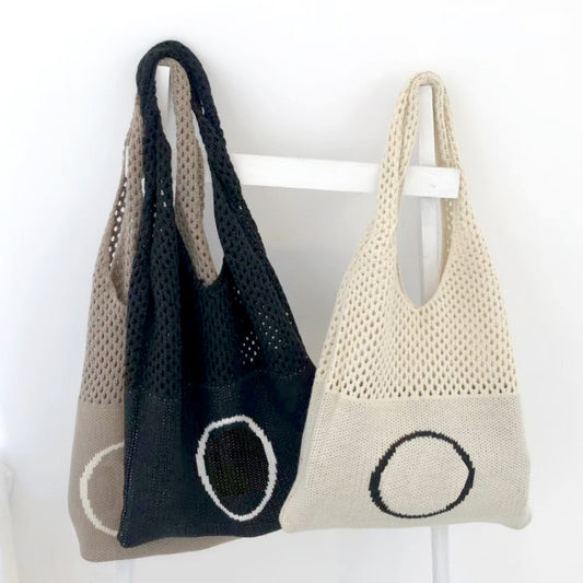 Casual Sweater Shopper Handbags Womens Knitted Shoudler Purses