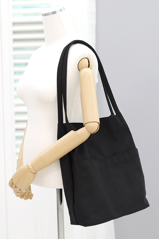 New Unisex Shoulder Eco Bags Casual Canvas Cotton Purses Made In Korea