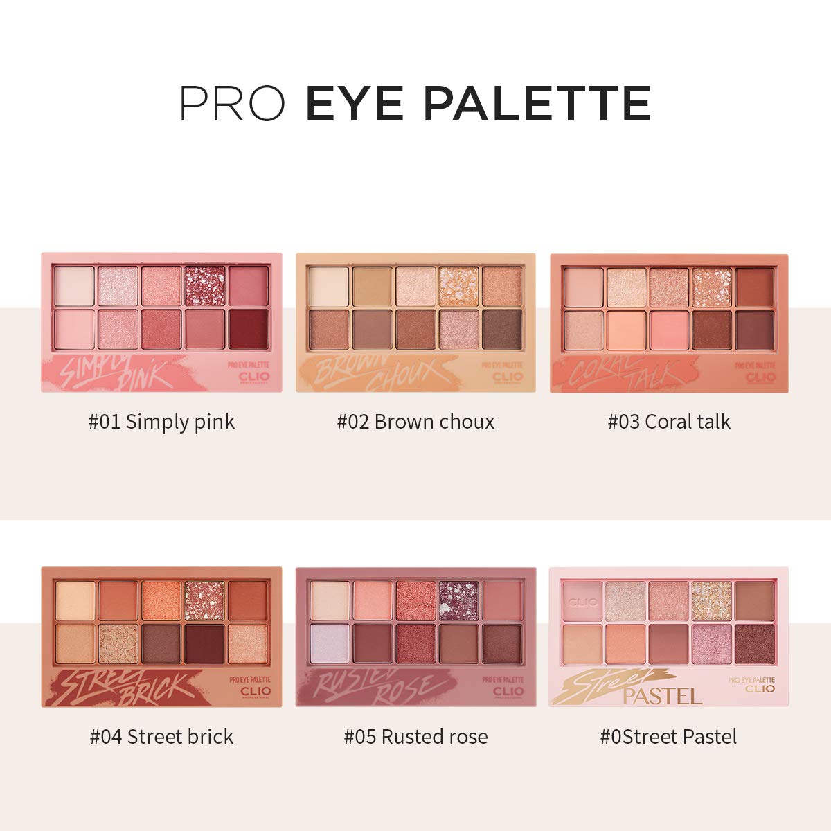 CLIO Pro Eye Palette 02 Brown Choux Matte Makeup Korean Beauty Shadow