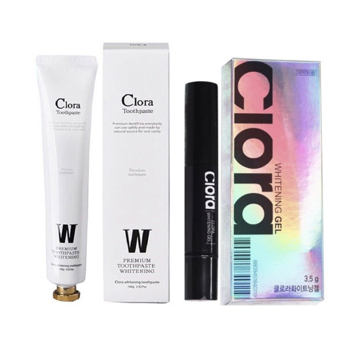 Clora Whitening Gel Toothpaste Set Tartar Remove Bad breath Oral Care ...