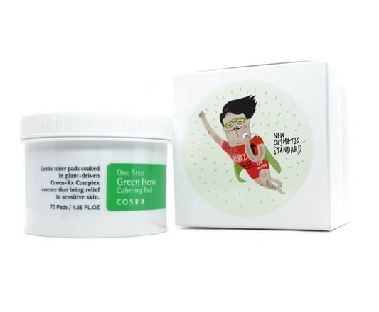 COSRX One Step Green Hero Calming Pad, 70 Pads, Toner-Soaked Pad