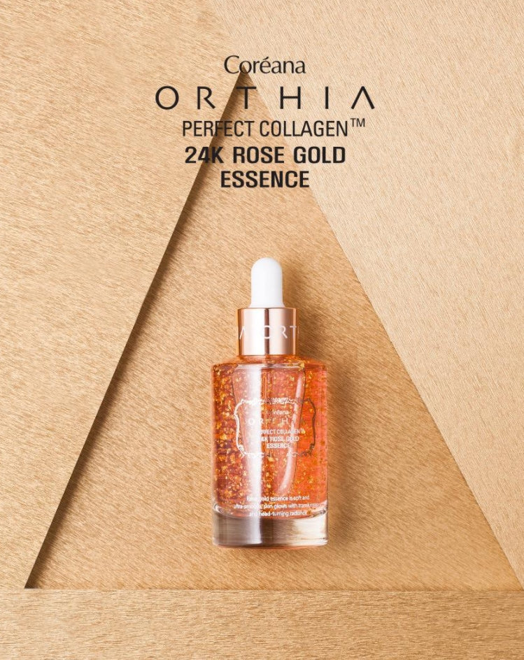 COREANA Orthia Perfect Collagen 24k Rose Gold Essence 50ml Skincare Moisture Hyaluronic