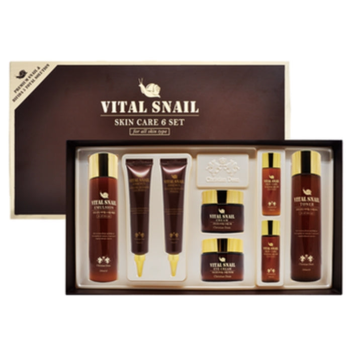Christian Dean Vital Snail Skin care 6 sets For Women Facial Cosmetics