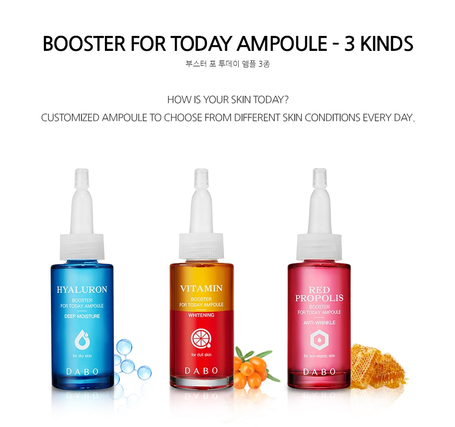 DABO Booster For Today Ampoule 3 Kinds Skin Whitening Anti Wrinkles