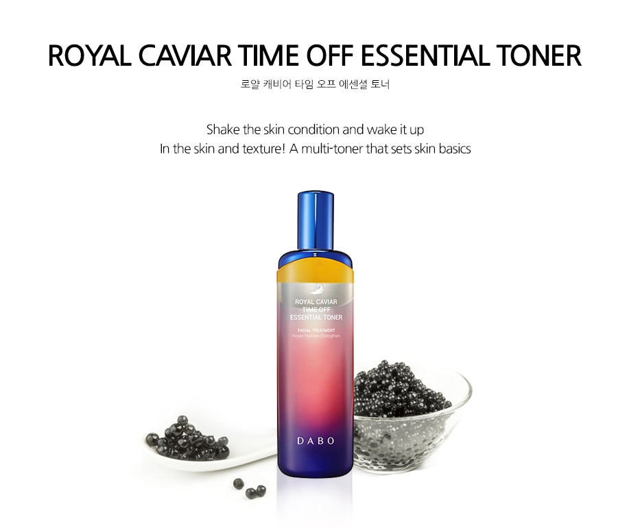 DABO Royal Caviar Time Off Essential Toner Whitening Moisture Wrinkles