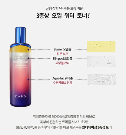 DABO Royal Caviar Time Off Essential Toner Whitening Moisture Wrinkles