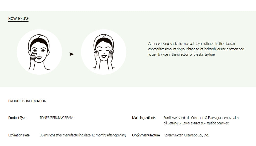 DABO Royal Caviar Time Off Essential Toner Whitening Moisture Wrinkles