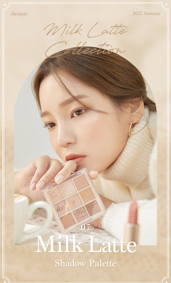 Dasique Shadow Palette #07 Milk Latte Pearl Glitter Daily Makeup Eyeshadow Beauty Cosmetics