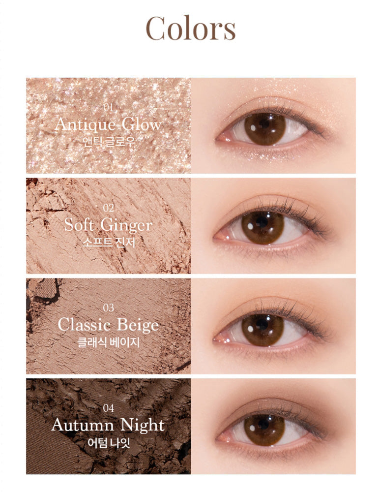 Dasique Shadow Palette #10 Autumm Breeze Pearl Glitter Daily Makeup Eyeshadow Beauty Cosmetics
