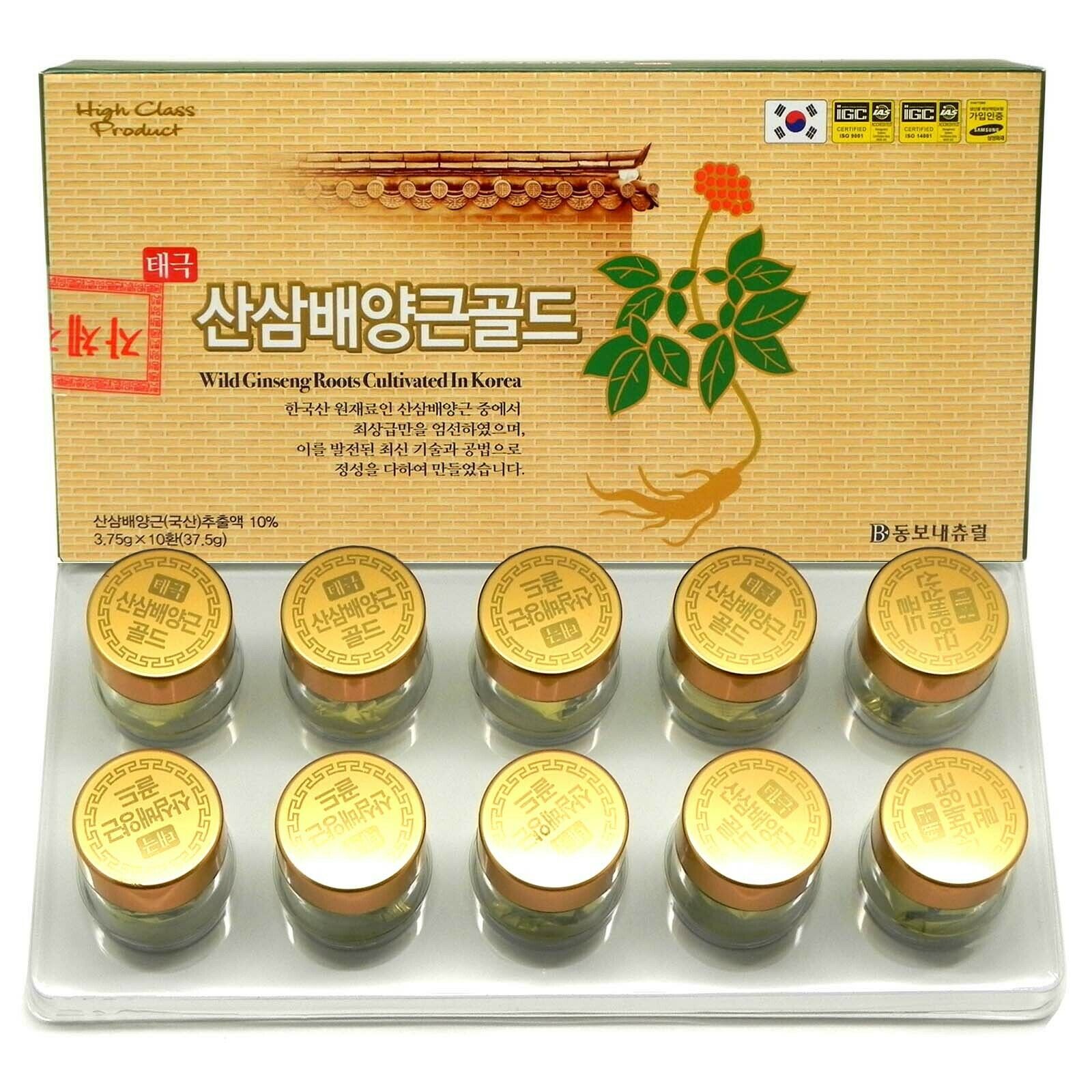 Dongbo Cultivated Roots of Korean Wild Ginseng 3.75g x 10 pills Gifts Herbal Health Supplements Foods