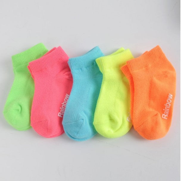 Baby ankle socks 5set child care products Shoes fluorescent color
