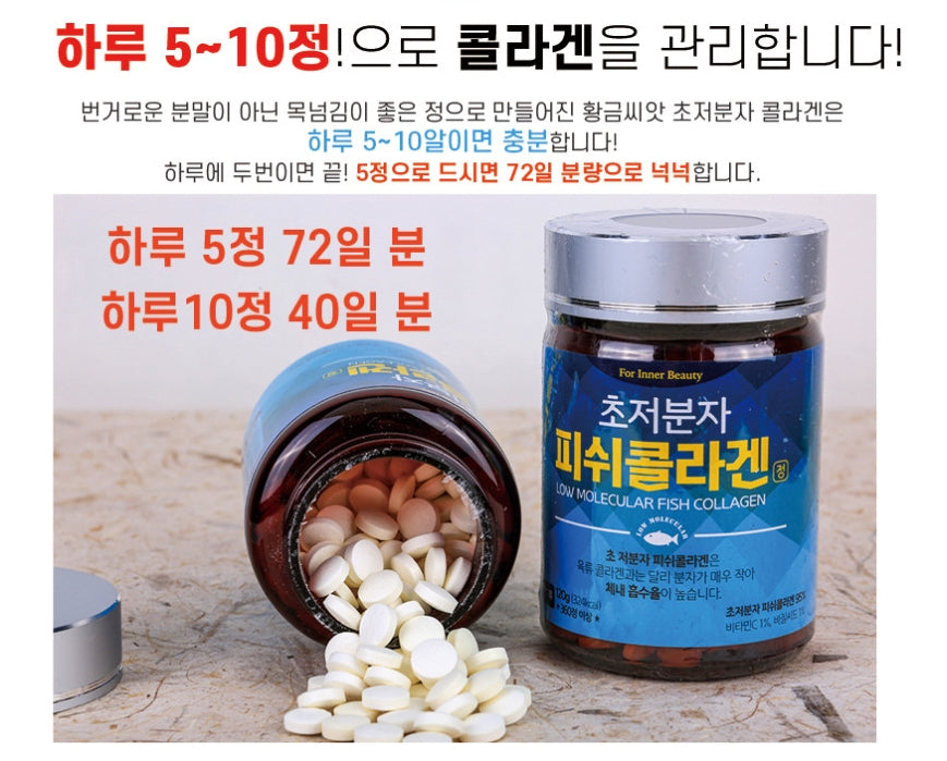 Dae Heung Low Molecular Fish Collagen Tablets For Inner 120g Beauty
