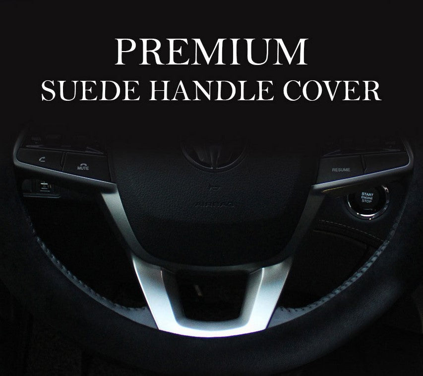 Suede Steering Wheel Handle Cover Garnish 1ea for All Vehicle