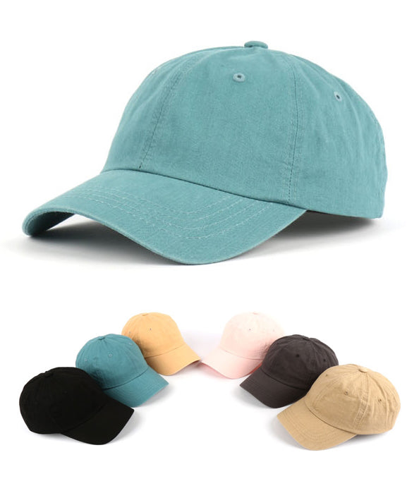 Vintage Washed Solid Baseball Caps Hats Casual Street Fashion Korean Casual