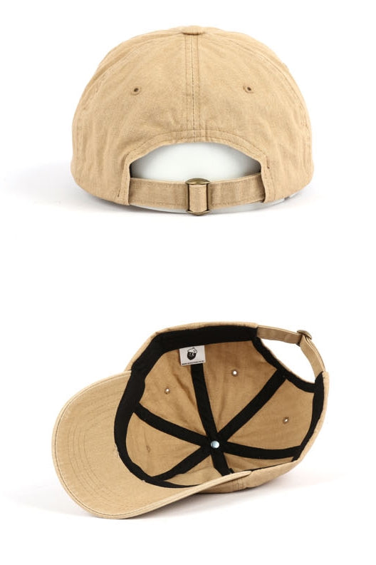 Vintage Washed Solid Baseball Caps Hats Casual Street Fashion Korean Casual