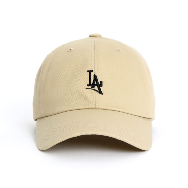 LA Contrast Typo Baseball Caps Hats Unisex Men Women Cotton Adjustable