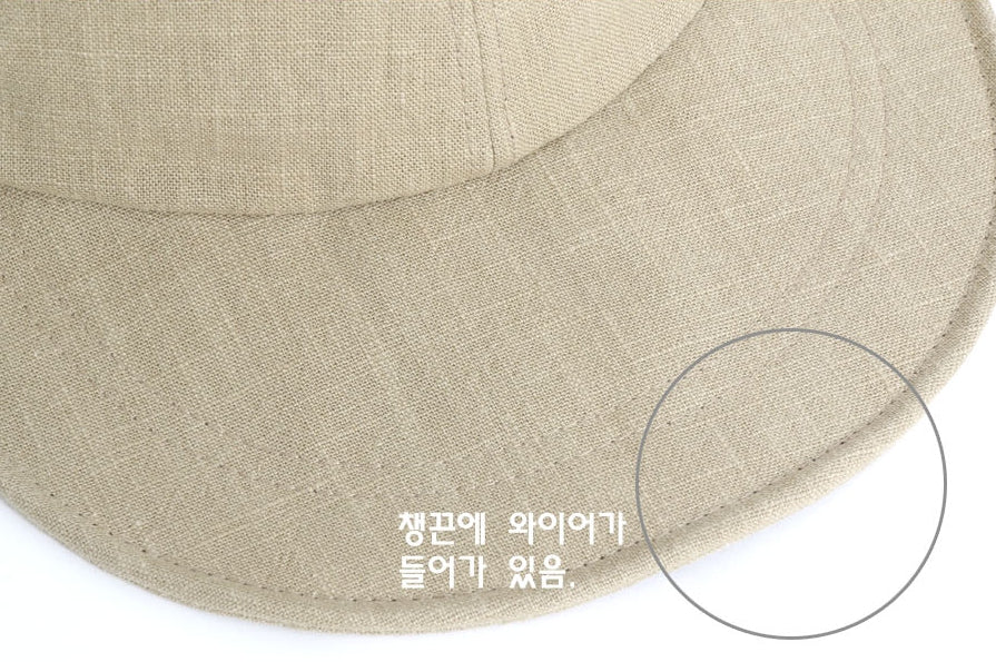 Cool Summer Linen Solid Baseball Caps Hats Velcro Wire Wide Brim Unique Novelty Unisex Mens Womens Adjustable Korean Kpop Style Fashion Accessories Lightweight