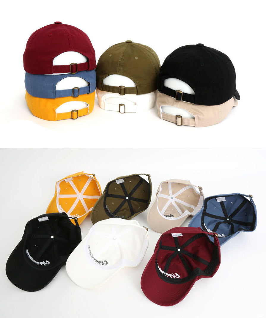 Signature Typo Embroidery Baseball Caps Hats Unisex Mens Womens 100% Cotton Adjustable Korean Style Fashion Accessories