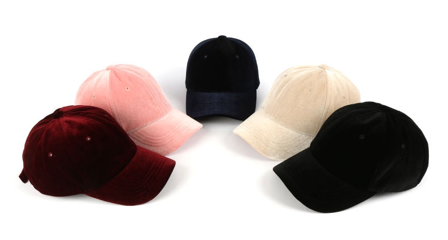 Velvet Solid Baseball Caps Hats Unisex Mens Womens Accessorries Kpop