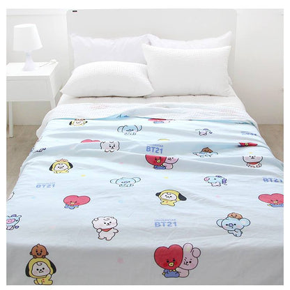 BT21 Universtar Layered Comforter Blue Bedding Interior accessories