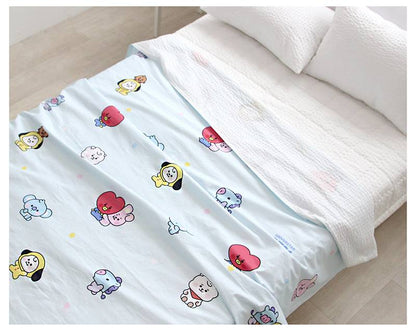 BT21 Universtar Layered Comforter Blue Bedding Interior accessories