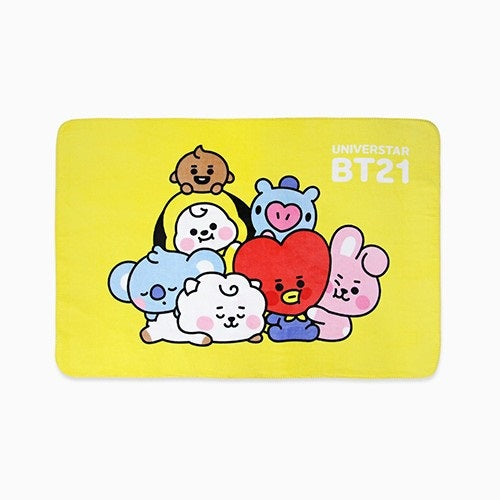 BT21 Baby Together Flannel Soft Touch Blankets Kpop Korea Polyester